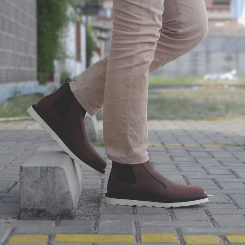 BRADLEY'S ELAGOS Sepatu Boots Pria Original Kulit Asli