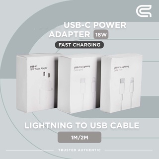 Charger Fast Charging - USB-C To Lightning Cable & USB-C Adapter 18 Watt.