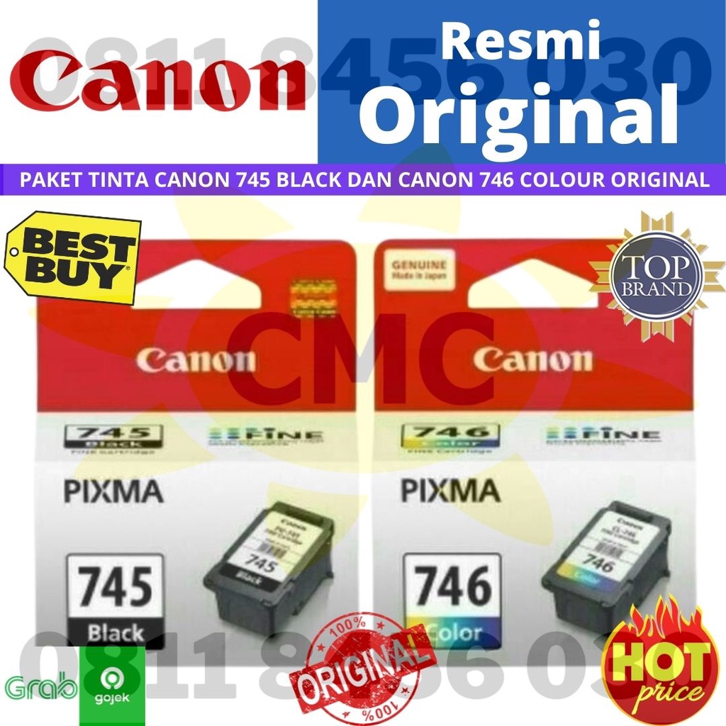 Tinta Canon PIXMA 745 Black &amp; 746 Colour