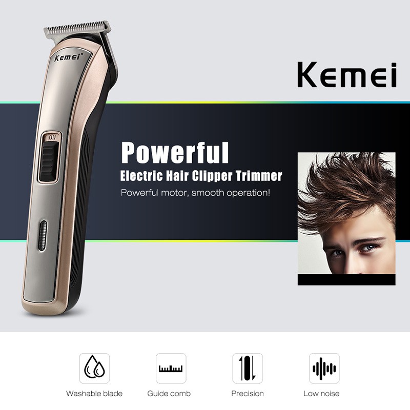 Kemei Trimmer KM-418 Alat Cukur Rambut Kumis Jenggot Cas