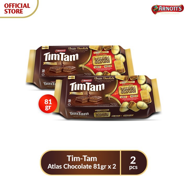 Tim Tam Atlas Wafer Chocolate 2 x 81 gr