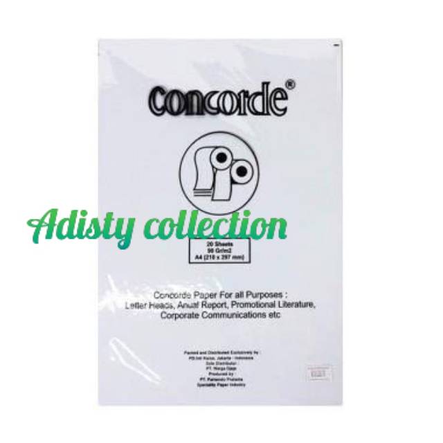 

Kertas Concorde A4 90gr Putih isi 20 Lembar