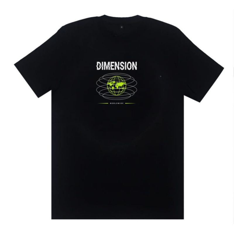 [Bisa COD] Kaos Distro Sablon Dimension Premium  / Kaos Cewe Dan Cowo / Kaos Distro Dimension Sablon