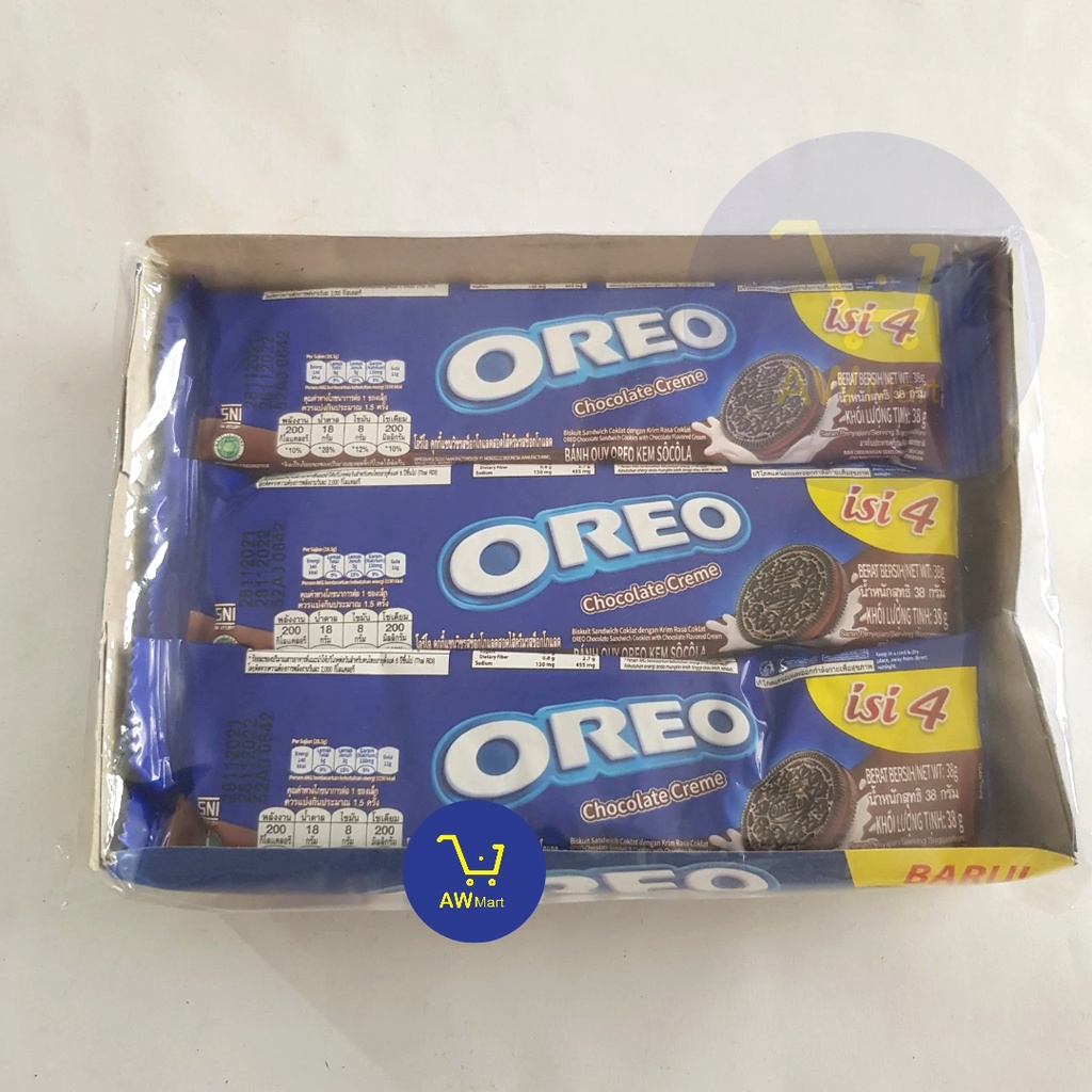 OREO ECER 2000 PER BOX 12 X 38GR (456GR) - ORIGINAL/STRAWBERRY/CHOCOLATE/ICE CREAM