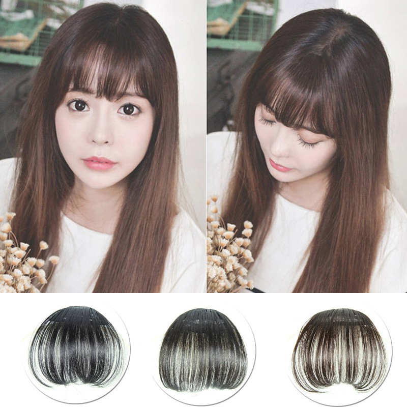 [Bayar Di Tempat]Wig / Rambut Palsu Extension Tipis Model Klip Depan