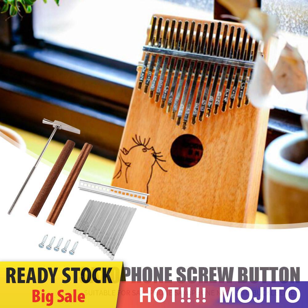 Mojito*17 Keys Kalimba DIY Keys+Bridge+Tuning Hammer Kit Thumb Piano Accessories