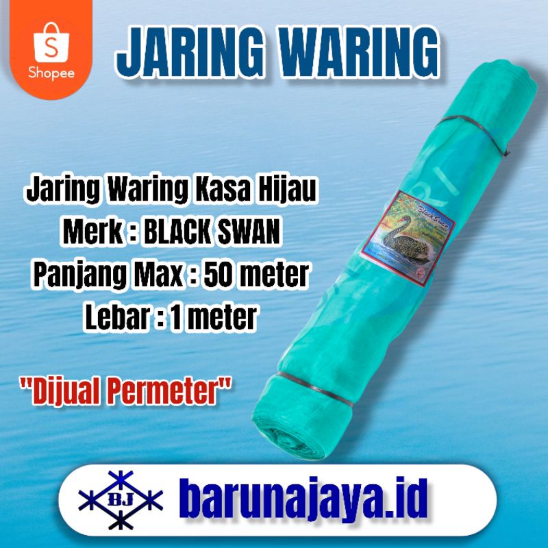 Jaring Waring Hijau Black Swan | Bahan Keramba Ikan | Insect Net | Kandang Magot BSF