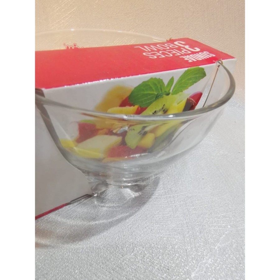 MAXIM Gelas Glassware Sundae Ice Cream Bowl 3 pcs MBSG 288