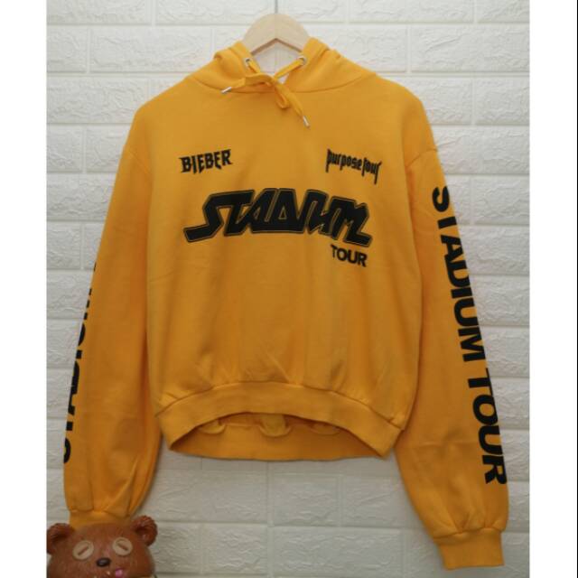 H&M JUSTIN BIEBER STADIUM TOUR HOODIE (BONUS KAOS) - SIZE M (FIT S) (ORIGINAL SECOND)