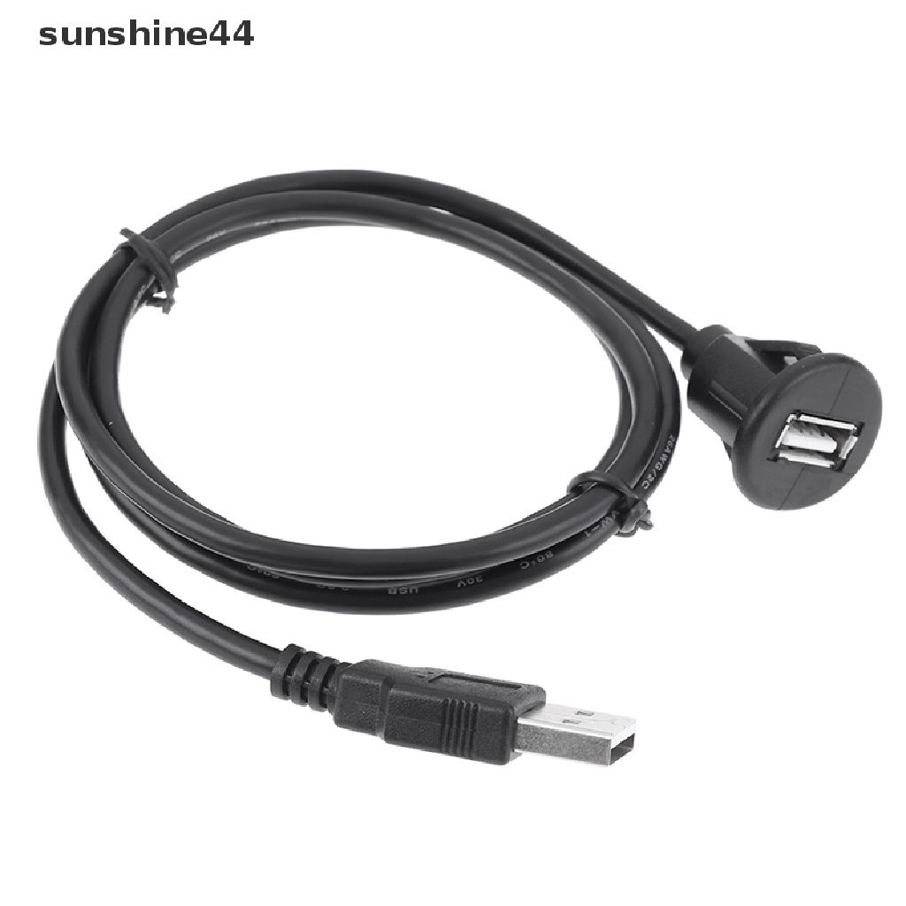 Sunshine 1Pc Kabel Extension USB 2.0 Male To Female Panjang 1M Untuk Panel Dashboard Mobil