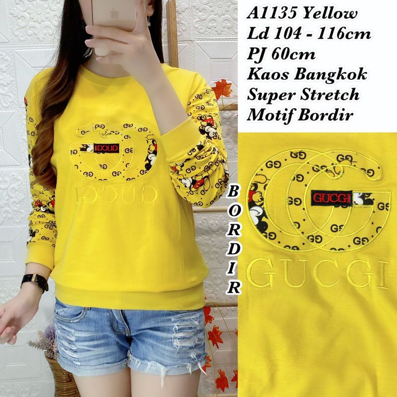 A1135 Kaos Bangkok Gucci import detail on pict