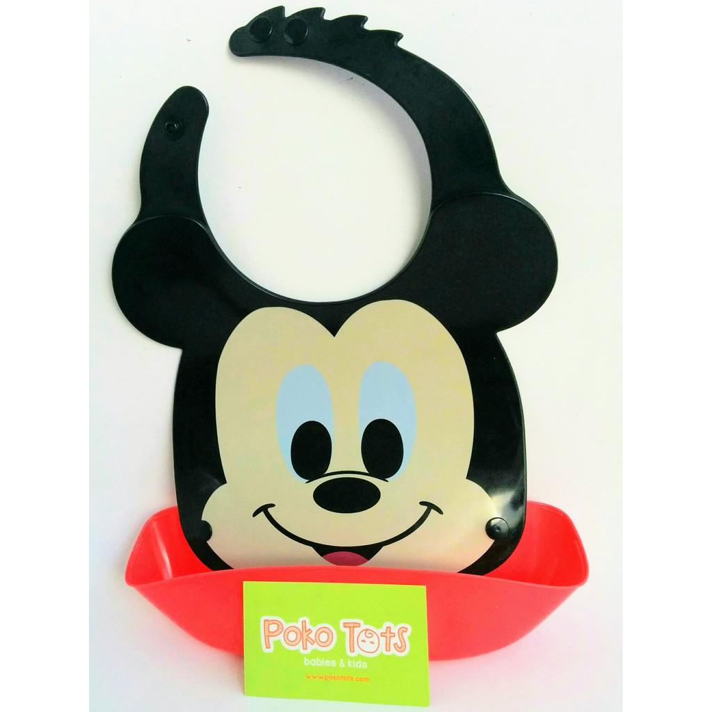 Rubber Slabber with Pocket Celemek Makan Bib Karet Kantong Anak Slaber