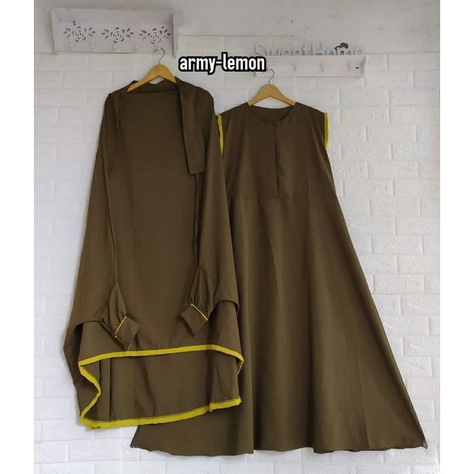 GAMIS FRENCH KHIMAR LENGAN