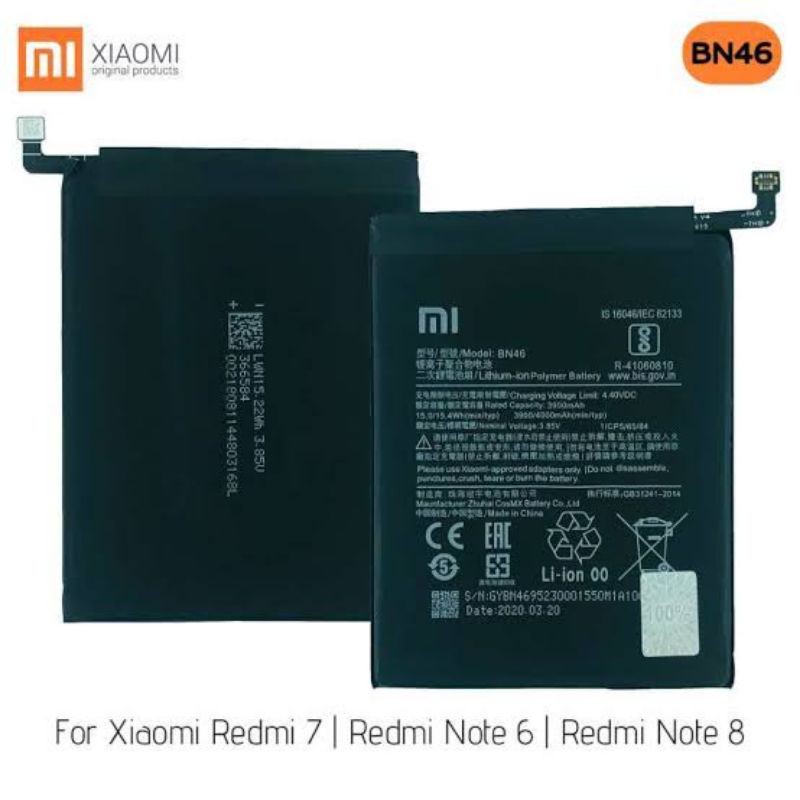 Original 100% Baterai Xiaomi Redmi 7 / Redmi Note 8 / Redmi Note 6