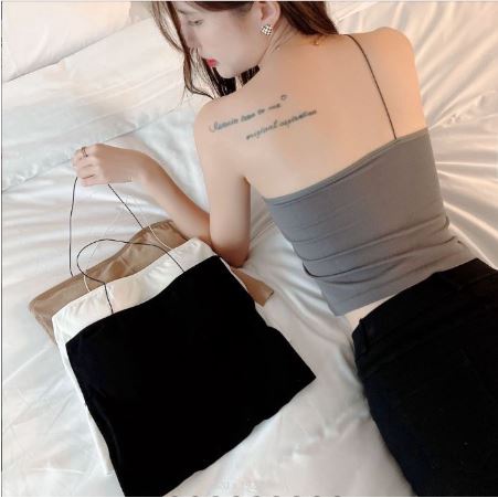 TJM BR121 Tanktop Bra Wanita Tank top Model Tali Satu Tali Spagetti Korean Fashion Import
