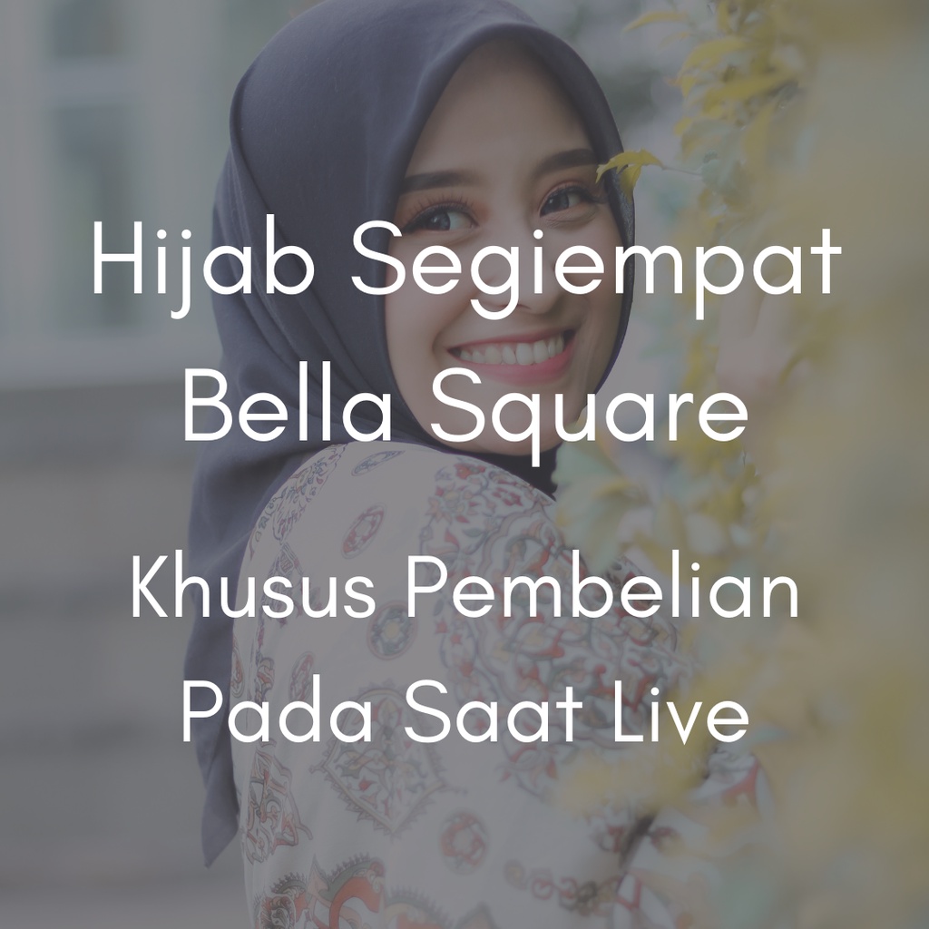 Amberly Hijab Segiempat Bella Square | Voal Motif &amp; Voal Polos