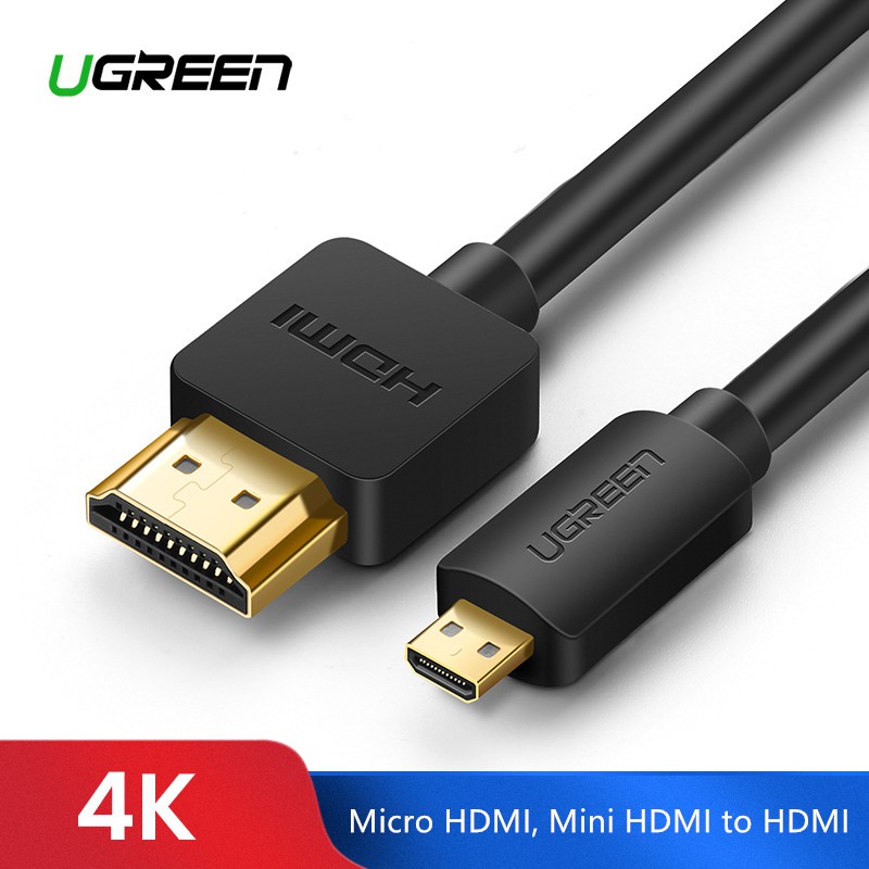 Ugreen Kabel HDMI Mini Micro HDMI 4K / 60Hz Male to Male untuk Proyektor Kamera GoPro / Sony