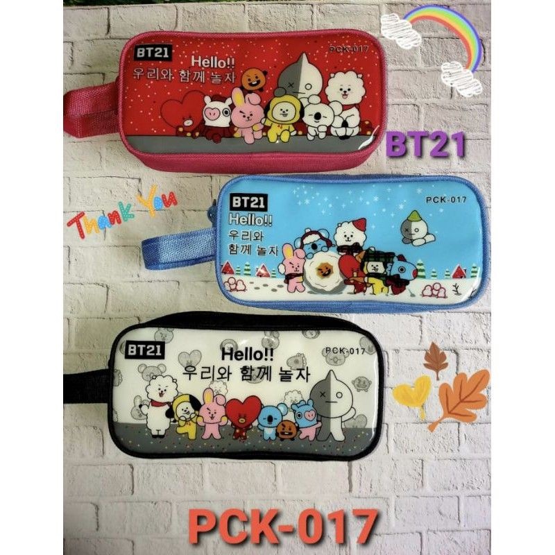 Kotak Pensil KAIN/PENCIL CASE PVC/tempat pensil-BtS-017