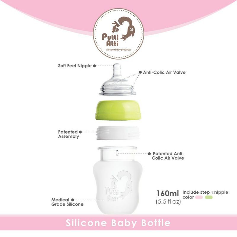 Putti Atti Silicone Baby Bottle 160ml