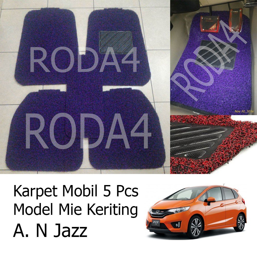 Karpet Mobil / Car Carpet / Floor Mats Universal Model Mie Keriting All New Jazz