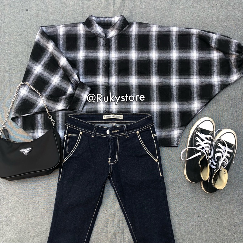 BATWING CROP FLANEL