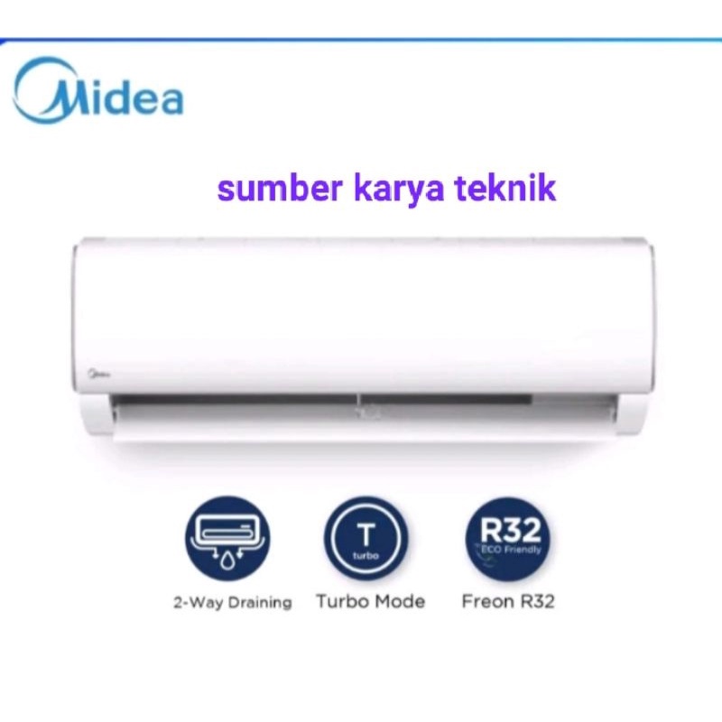 AC MIDEA 1PK LOW WATT MSFO 09 CRLN2 FREE PASANG + AKSESORIS