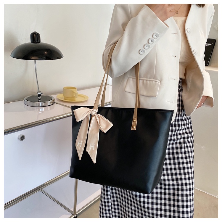 BJ57758 - BLACK/BROWN/WHITE - TAS TOTE WANITA FASHION IMPORT MODIS ELEGAN TERMURAH TERLARIS TERBARU BAGSTORE JAKARTA TAS BATAM CR7758