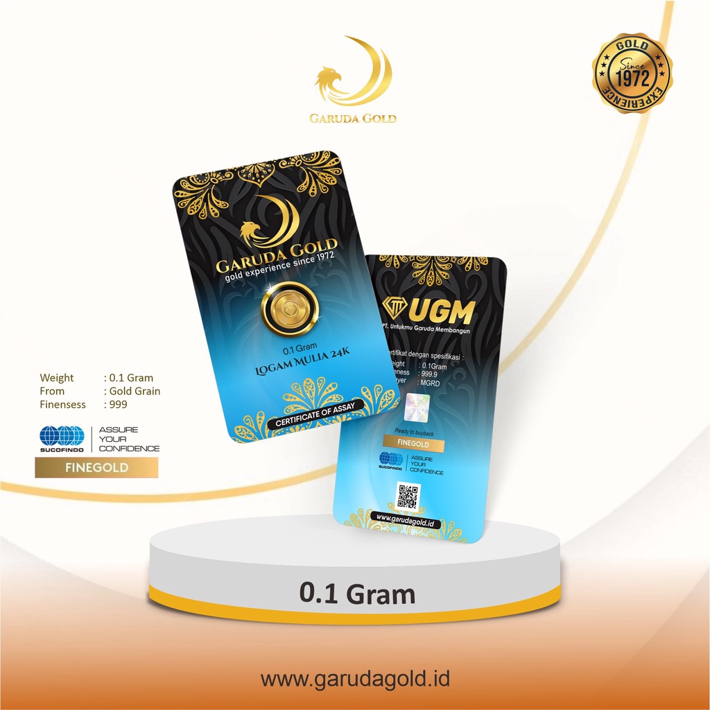 Garuda Gold 0,10 Gram Emas Batangan Bersertifikat 24 Karat