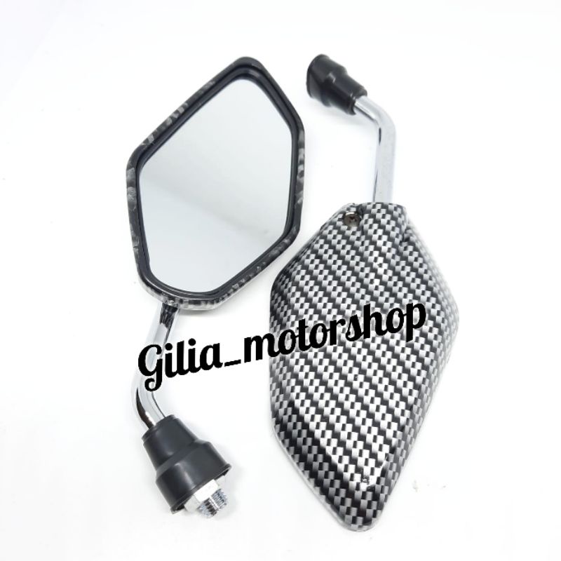 Spion Carbon Mini Model Jupiter Yamaha Spion Jupiter karbon Tangkai Pendek Chrome Yamaha Mio Jupiter