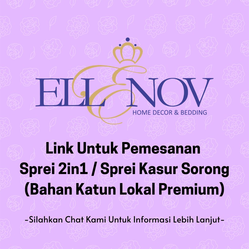 Link Untuk Pemesanan Sprei 2in1 atau Sprei Kasur Sorong Bahan Katun Lokal Premium Homemade Murah Set