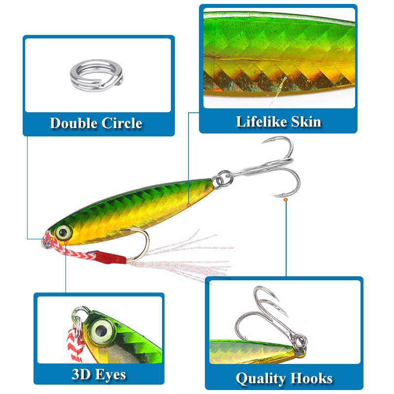 Kail Pancing Metal Jig Slow Jig pro z gawky Jig relix nusantara Umpan Mancing Alat Pancing Murah tajiki Jig Micro Spoon Lure Jigging Alat Pancing Umpan Pancing Buatan Umpan Ikan Umpan Pancing