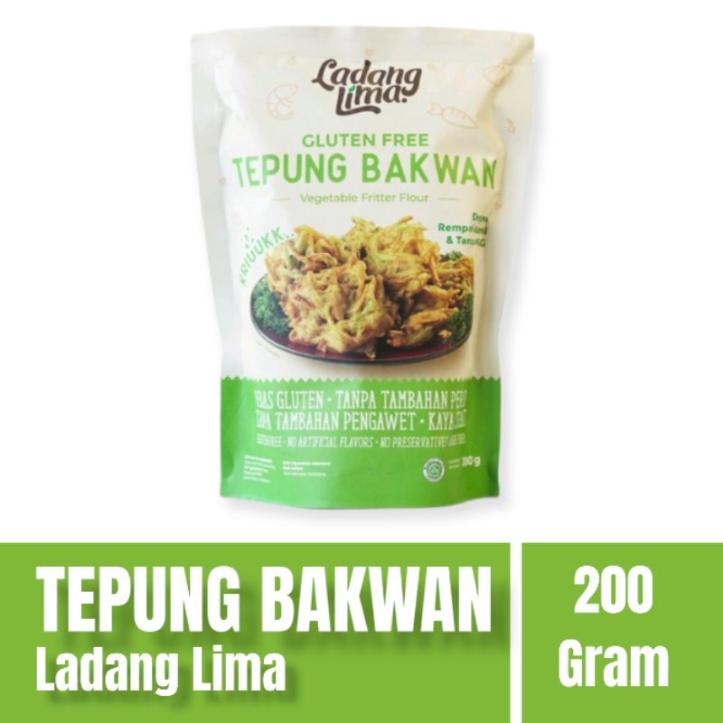 

LADANG LIMA TEPUNG BAKWAN 200GR - GLUTEN FREE MOCAF FLOUR