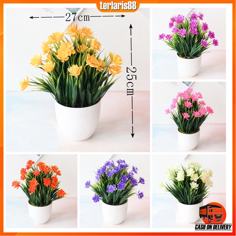 COD / Terlaris88 Bunga plastik / pajangan bunga Artificial / motif Daisy P2041