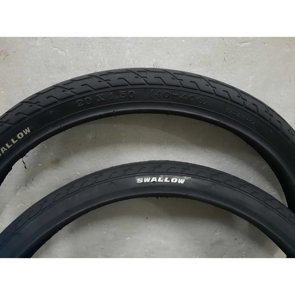 TERMURAH!!! Ban Luar Sepeda Ukuran 20 x 1.50 / Swallow Hitam / Deli Tire / Satuan