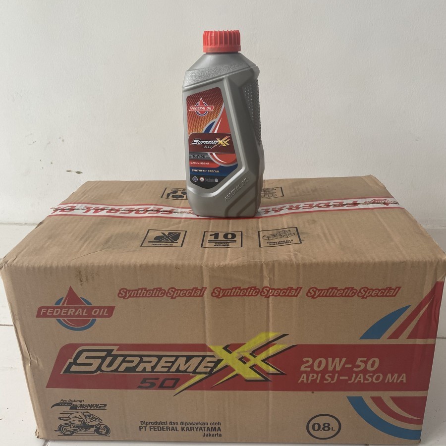 11 /DUS SUPREMEXX 0,8L ISI 24 FEDERAL OIL OLI MOTOR 20W 50 SYNTHETIC API SJ JASO MA 0,8LITER 800ML 8