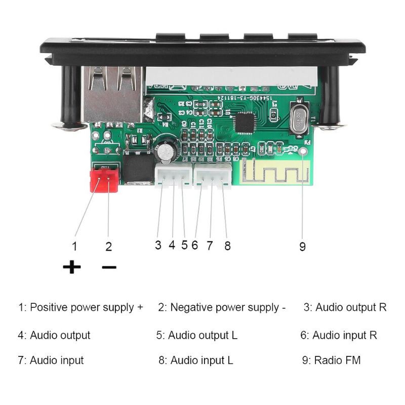 TAPE MOBIL AUDIO MOBIL MP3 BLUETOOTH WIRELESS FM RADIO SLOT MEMORY