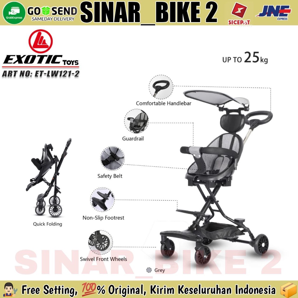 Magic Stroller Exotic ET-LW-121 &amp; LW-121-2  Kanopi Baby Stroller Children Stroller Wheel 4 / Baby Stroller