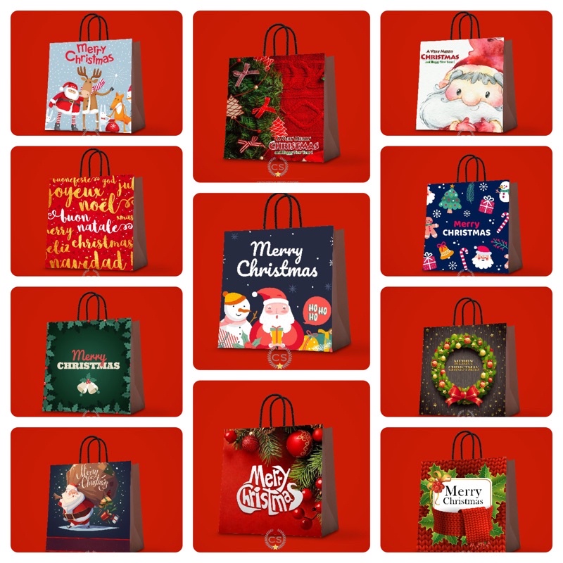 

paperbag christmas/goodie bag christmas/hadiah natal/hampers natal