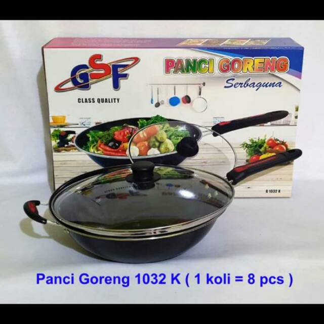 Wajan Gagang + Tutup Kaca