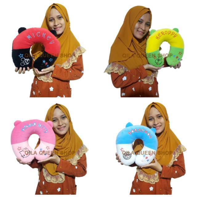 boneka Bantal leher VELBOA karakter murah, Doraemon,kitty dan lainnya