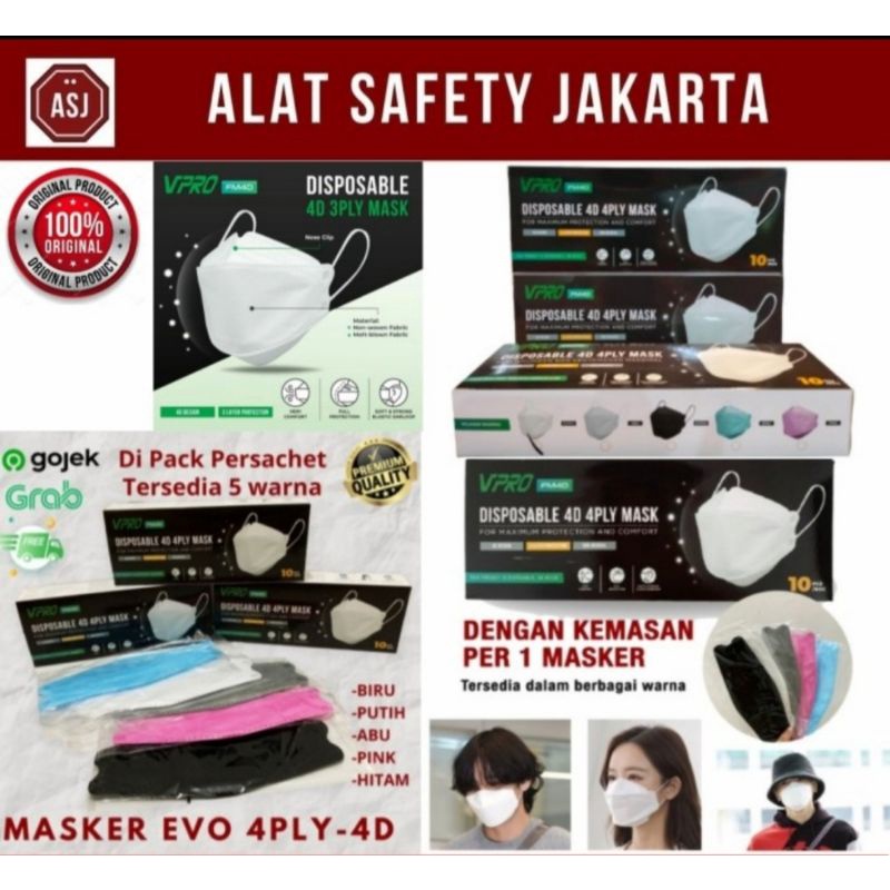 Masker VPRO Disposable 4D 4Ply