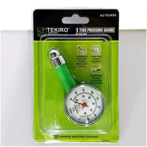 Tekiro Ukur Tekanan Angin Bulat 60 Psi / Tekiro Tire Pressure Gauge