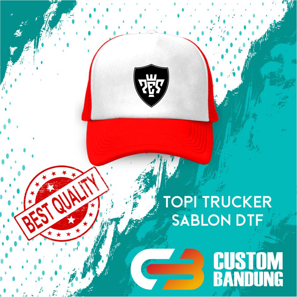 Topi Trucker PES 2 Pria Wanita Topi Jaring Aura Jala Trucker Cap Bisa Tulis Nama Bisa COD Original High Premium Quality