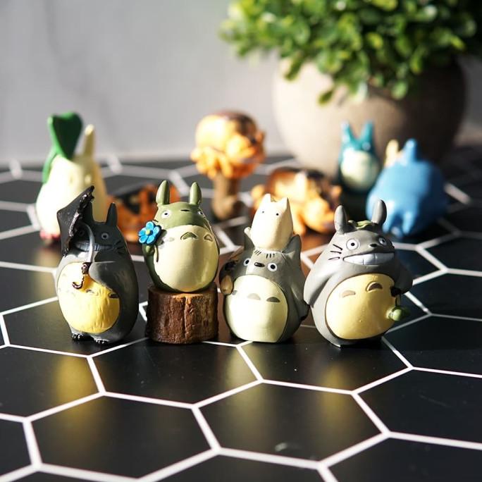 PAJANGAN FIGURINE TOTORO VERSI POHON ISI 10 PC TOPPER KUE ULTAH