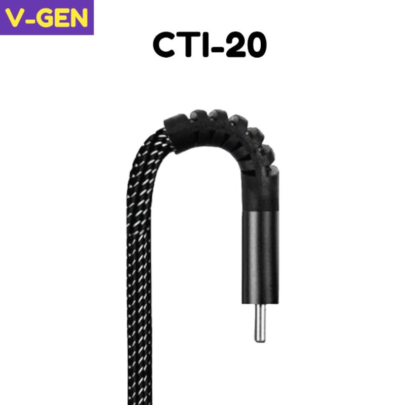 Kabel Data Type-C To Type-C Super Speed V-GEN CTI-20 Original Vgen Ct1 20 Garansi Resmi