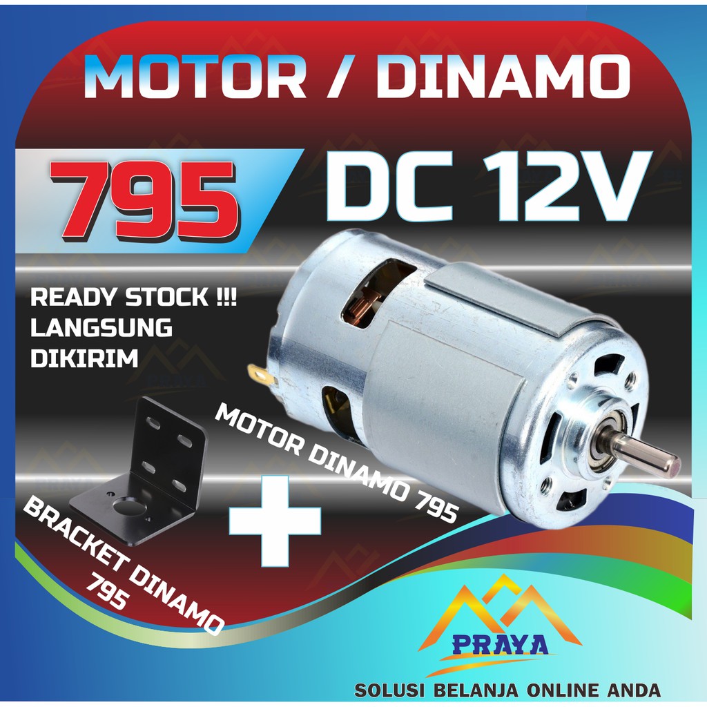 DINAMO DC 775 795 MOTOR LISTRIK 12V - 24V 12 V - 24 V HIGH TORSI TORQUE HIGH SPEED