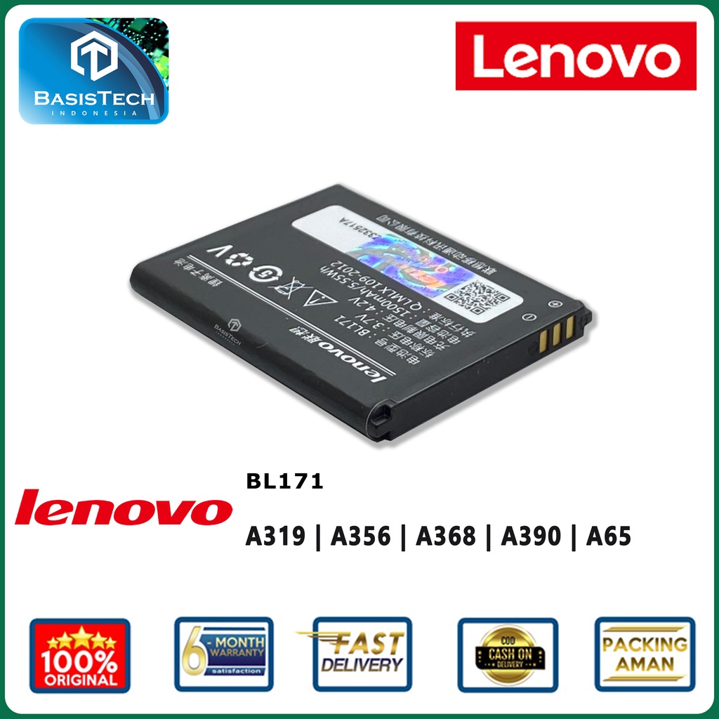 BATERAI LENOVO A319 A356 A368 A390 A65 - BL171 - ORI