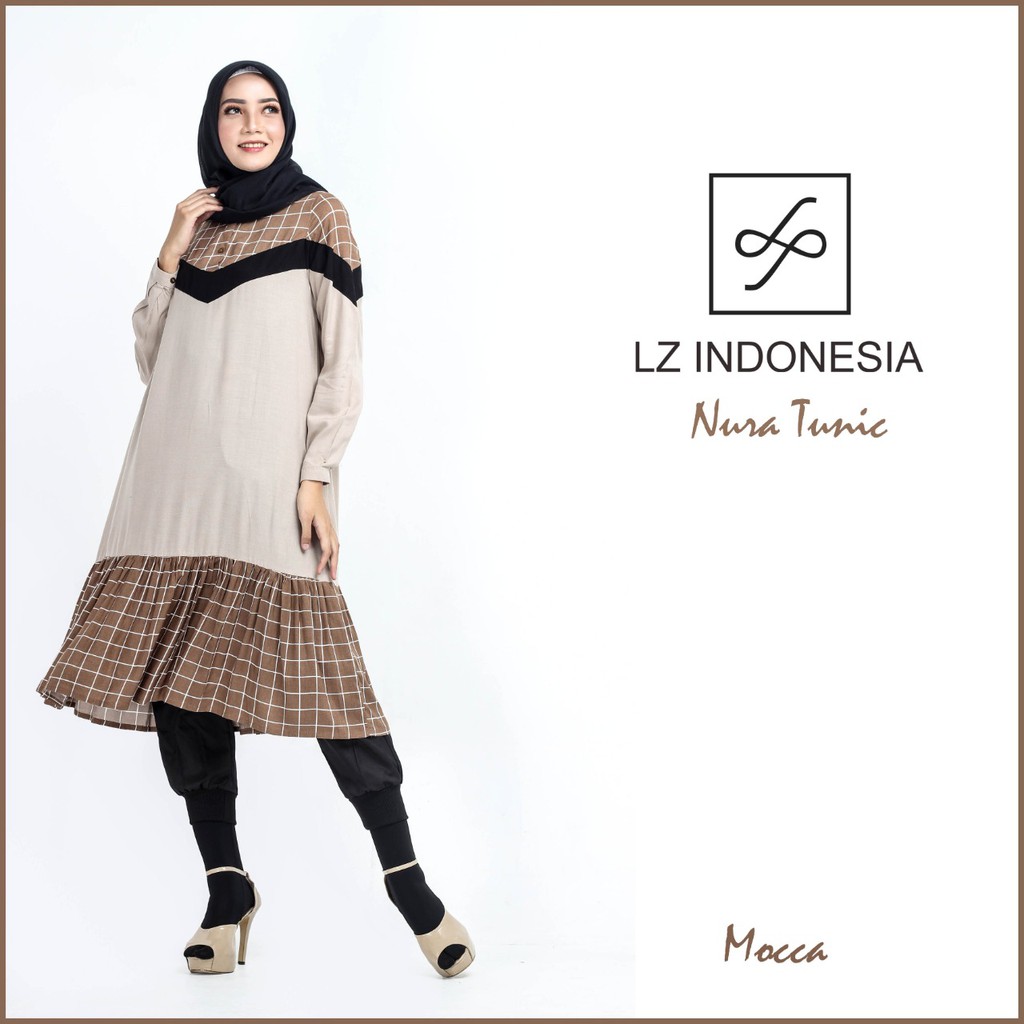 TUNIC WANITA / TUNIC TERBARU / TUNIC MUSLIM / TUNIC WANITA / NURA TUNIC / LZINDONESIA