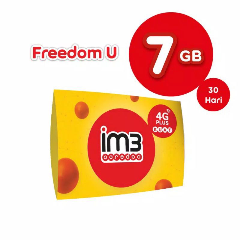 Kartu Perdana Indosat Unlimited 7GB+20GB App| Kartu IM3