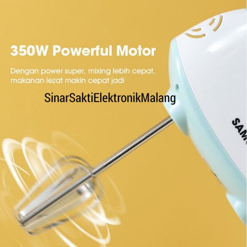 Samono Hand Mixer + Mangkok Pengaduk Telor Kue Murah Garansi Resmi